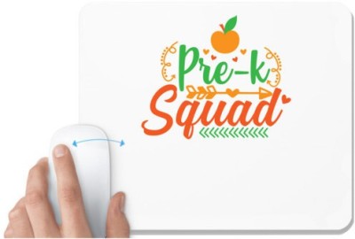 UDNAG White Mousepad 'Squad | Pre-k squad' for Computer / PC / Laptop [230 x 200 x 5mm] Mousepad(White)