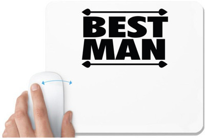 UDNAG White Mousepad '| best man' for Computer / PC / Laptop [230 x 200 x 5mm] Mousepad(White)