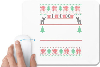 UDNAG White Mousepad 'Illustration | Template 25' for Computer / PC / Laptop [230 x 200 x 5mm] Mousepad(White)