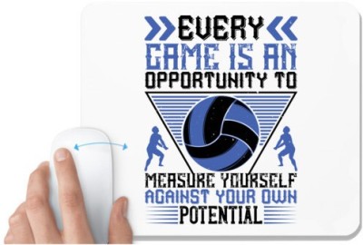 UDNAG White Mousepad 'Potential | n opportunity to measure yourself against your own potential' for Computer / PC / Laptop [230 x 200 x 5mm] Mousepad(White)