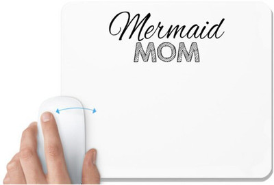 UDNAG White Mousepad 'mother | marmaid mom' for Computer / PC / Laptop [230 x 200 x 5mm] Non Slip Base Mousepad(White)