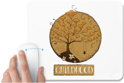 UDNAG White Mousepad '| Childhood' for Computer / PC / Laptop [230 x 200 x 5mm] Mousepad(White)