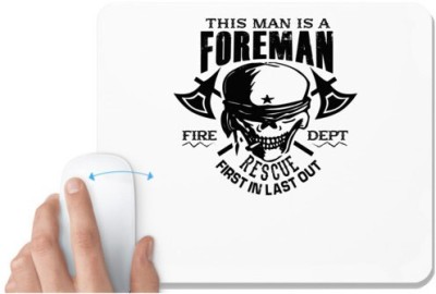 UDNAG White Mousepad 'Death | This man is' for Computer / PC / Laptop [230 x 200 x 5mm] Mousepad(White)