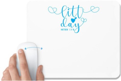 UDNAG White Mousepad '| Little Day' for Computer / PC / Laptop [230 x 200 x 5mm] Mousepad(White)
