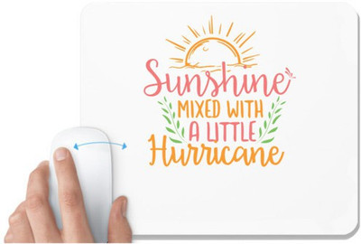 UDNAG White Mousepad 'Summer | sunshine mixed with a little hurricane' for Computer / PC / Laptop [230 x 200 x 5mm] Mousepad(White)
