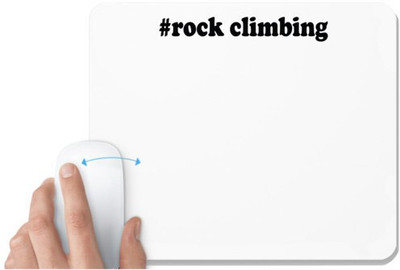 UDNAG White Mousepad '| rock climbing' for Computer / PC / Laptop [230 x 200 x 5mm] Non Slip Base Mousepad(White)