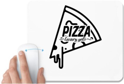 UDNAG White Mousepad 'Pizza | pizza luxury yet-' for Computer / PC / Laptop [230 x 200 x 5mm] Mousepad(White)