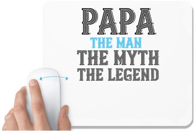 UDNAG White Mousepad 'Father Legend | papa the man the myth the legend' for Computer / PC / Laptop [230 x 200 x 5mm] Mousepad(White)