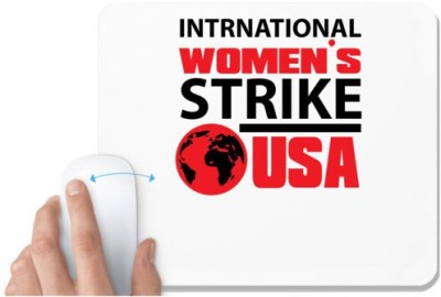 UDNAG White Mousepad 'Strikes | International Womens Strike' for Computer / PC / Laptop [230 x 200 x 5mm] Mousepad(White)