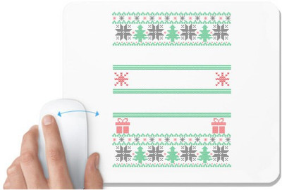 UDNAG White Mousepad 'Illustration | Template 40' for Computer / PC / Laptop [230 x 200 x 5mm] Non Slip Base Mousepad(White)
