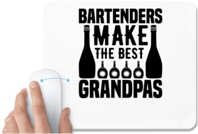 UDNAG White Mousepad 'Bartender | Bartenders make The best' for Computer / PC / Laptop [230 x 200 x 5mm] Mousepad(White)