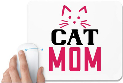 UDNAG White Mousepad 'Mother | cat mom 01' for Computer / PC / Laptop [230 x 200 x 5mm] Mousepad(White)