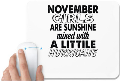 UDNAG White Mousepad 'Girls, November | november girls' for Computer / PC / Laptop [230 x 200 x 5mm] Non Slip Base Mousepad(White)
