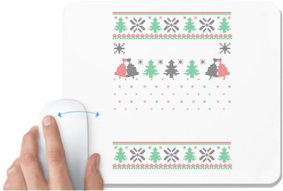 UDNAG White Mousepad 'Illustration | Template 3' for Computer / PC / Laptop [230 x 200 x 5mm] Non Slip Base Mousepad(White)