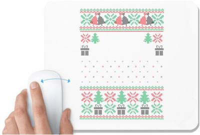 UDNAG White Mousepad 'Illustration | Template 2' for Computer / PC / Laptop [230 x 200 x 5mm] Non Slip Base Mousepad(White)