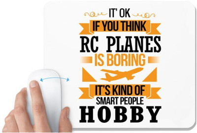 UDNAG White Mousepad 'Hobby | IT'OK IF YOU THINK' for Computer / PC / Laptop [230 x 200 x 5mm] Mousepad(White)