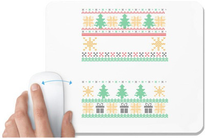 UDNAG White Mousepad 'Illustration | Template 24' for Computer / PC / Laptop [230 x 200 x 5mm] Non Slip Base Mousepad(White)