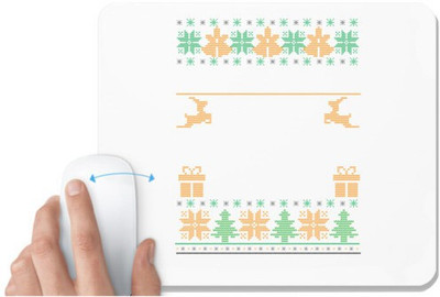 UDNAG White Mousepad 'Illustration | Template 47' for Computer / PC / Laptop [230 x 200 x 5mm] Non Slip Base Mousepad(White)