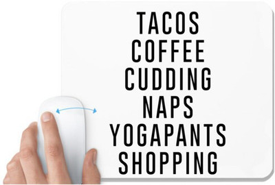 UDNAG White Mousepad 'Coffee | Tascos coffee' for Computer / PC / Laptop [230 x 200 x 5mm] Mousepad(White)