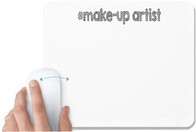 UDNAG White Mousepad 'Makeup | make up artist' for Computer / PC / Laptop [230 x 200 x 5mm] Non Slip Base Mousepad(White)