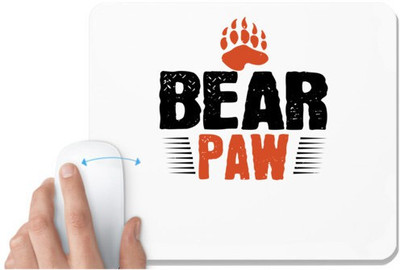 UDNAG White Mousepad 'Paw | Bear paw' for Computer / PC / Laptop [230 x 200 x 5mm] Mousepad(White)