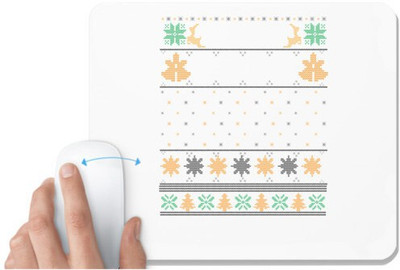 UDNAG White Mousepad 'Illustration | Template 41' for Computer / PC / Laptop [230 x 200 x 5mm] Non Slip Base Mousepad(White)