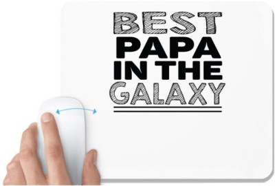UDNAG White Mousepad 'Father | best papa in the galaxy' for Computer / PC / Laptop [230 x 200 x 5mm] Mousepad(White)