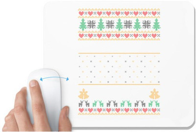 UDNAG White Mousepad 'Illustration | Template 43' for Computer / PC / Laptop [230 x 200 x 5mm] Non Slip Base Mousepad(White)