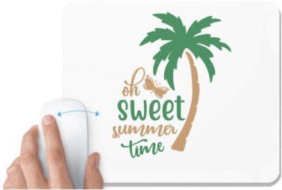 UDNAG White Mousepad 'Summer | Sweet summer time' for Computer / PC / Laptop [230 x 200 x 5mm] Mousepad(White)