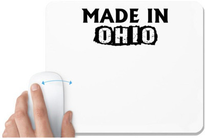 UDNAG White Mousepad 'OHIO | made in ohio' for Computer / PC / Laptop [230 x 200 x 5mm] Mousepad(White)