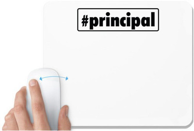 UDNAG White Mousepad '| principal' for Computer / PC / Laptop [230 x 200 x 5mm] Non Slip Base Mousepad(White)