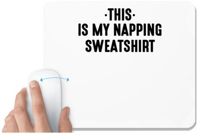 UDNAG White Mousepad 'Shirt | MY FAV TYPE OF MEN IS RAMEN' for Computer / PC / Laptop [230 x 200 x 5mm] Mousepad(White)