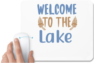 UDNAG White Mousepad 'Lake | Well to the' for Computer / PC / Laptop [230 x 200 x 5mm] Non Slip Base Mousepad(White)