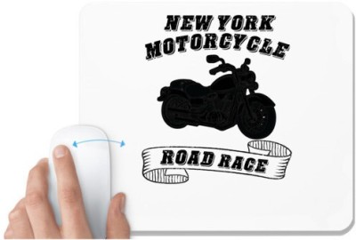 UDNAG White Mousepad 'Rider | New york' for Computer / PC / Laptop [230 x 200 x 5mm] Mousepad(White)