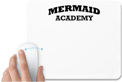 UDNAG White Mousepad 'Mermaid | MERMAID ACADEMY' for Computer / PC / Laptop [230 x 200 x 5mm] Non Slip Base Mousepad(White)