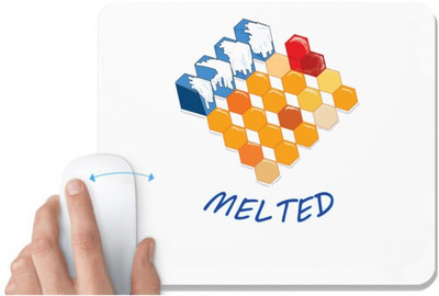 UDNAG White Mousepad '| Melted' for Computer / PC / Laptop [230 x 200 x 5mm] Non Slip Base Mousepad(White)