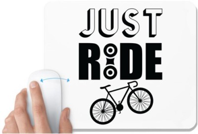 UDNAG White Mousepad 'Rider | Just Ride 2' for Computer / PC / Laptop [230 x 200 x 5mm] Mousepad(White)