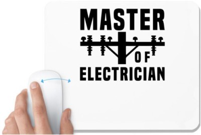 UDNAG White Mousepad 'electrician | Master' for Computer / PC / Laptop [230 x 200 x 5mm] Mousepad(White)