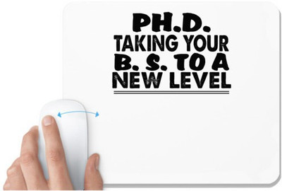 UDNAG White Mousepad 'School | ph.d taking your' for Computer / PC / Laptop [230 x 200 x 5mm] Mousepad(White)