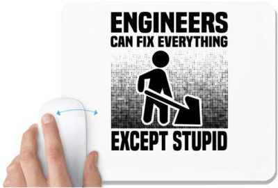 UDNAG White Mousepad 'Engineer | Engineers can fix' for Computer / PC / Laptop [230 x 200 x 5mm] Mousepad(White)