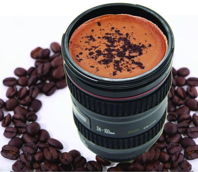 Lko Camera Lens Coffee mug Plastic, Stainless Steel Coffee Mug(350 ml)