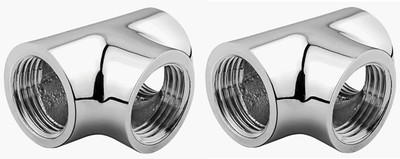 VicTac 1/2-Inch Brass CP Tee Fitting Coupling with Female Thread Chrome Plated Connector Adapter - Pack of 2 3-Way Tee Pipe Joint(Pack of 3)
