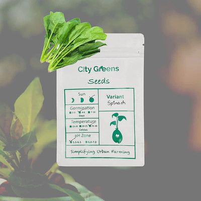 CityGreens Indian Greens - Spinach - 50 grams, 5000 Seed(5000 per packet)