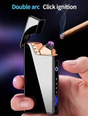 WRADER PREMIUM QUALITY Electronic Cigarette Lighter Double Arc Plasma Cigarette Lighter Flameless Windproof Portable Rechargeable USB Lighter Mini Electric Slim Cigarette USB Lighter Pocket Lighter(Black) WRADER PREMIUM QUALITY Electronic Cigarette Lighter Double Arc Plasma Cigarette Lighter Flameless Windproof Portable Rechargeable USB Lighter Mini Electric Slim Cigarette USB Lighter Pocket Lighter(Black)