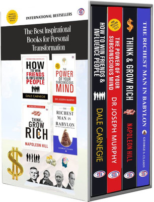 The Best Inspirational Books For Personal Transformation Set Of 4 Books Perfect Motivational Gift Set Pepar Back English Edition(Pepar Back, George s. Clason, Napoleon Hill, Dr. Joseph Murphy, Dale Carnegie)