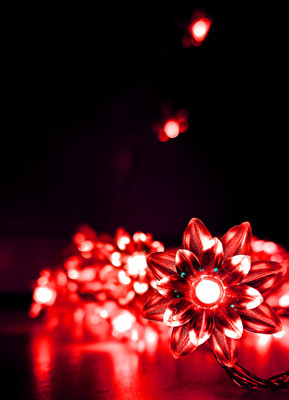 Meneon 36 LEDs 8.26 m Red Flickering Flower Rice Lights(Pack of 1)