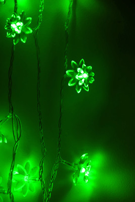Meneon 36 LEDs 8.26 m Green Flickering Flower Rice Lights(Pack of 1)