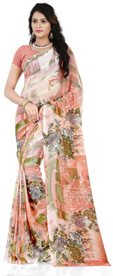 Anand Sarees Floral Print Daily Wear Georgette Saree(Multicolor)