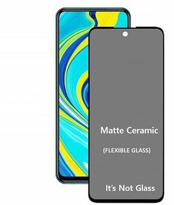 techaspire Edge To Edge Tempered Glass for Mi Redmi Note 10, Mi Redmi Note 10s matte tempered glass flexible(Pack of 1)