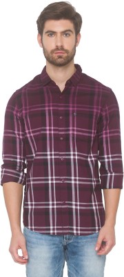 Spykar Men Checkered Casual Red Shirt